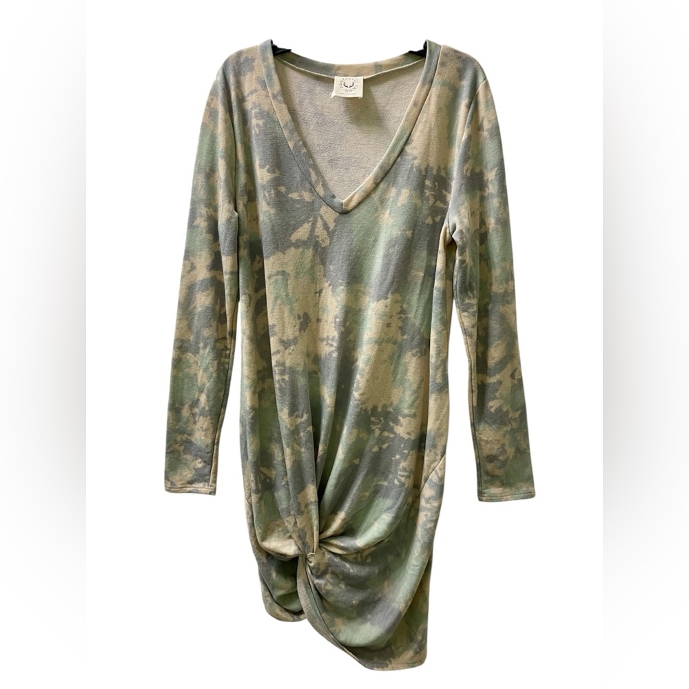 Fantastic Fawn Brushed Fleece Tie Dye Dress
